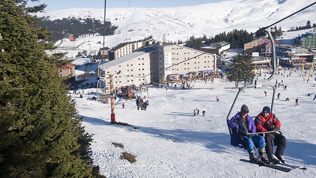 Лыжный курорт Улудаг в Бурсе в часе езды от Стамбула
