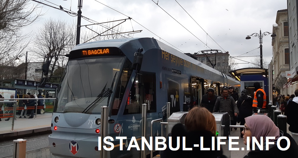 Трамвай в Стамбуле линии Т1