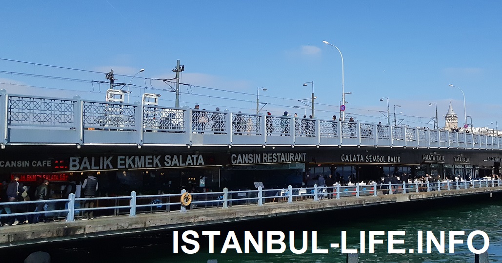 Рыбные рестораны на Галатском мосту, Стамбул