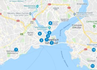 Рынки Стамбула на карте