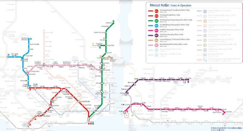 Карта метро стамбула