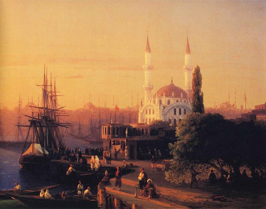 Картина Айвазовского с видом на мечеть Ортакей